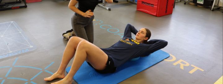Working on pelvic floor exercises in the Coast Sport clinic